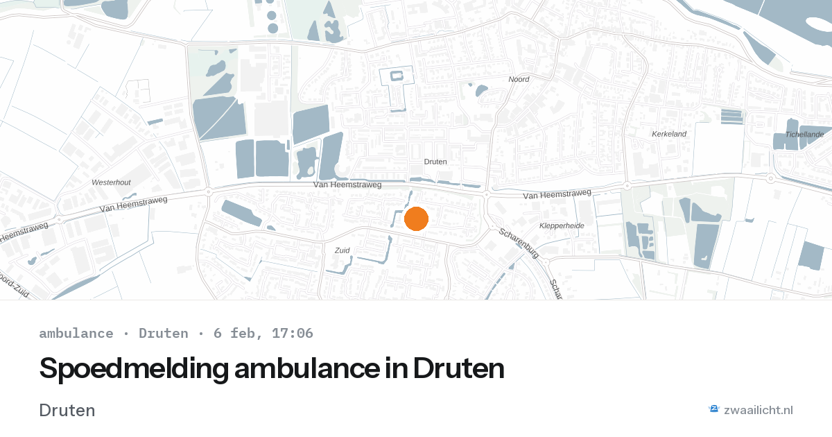 Spoedmelding ambulance in Druten — 6 feb 2026