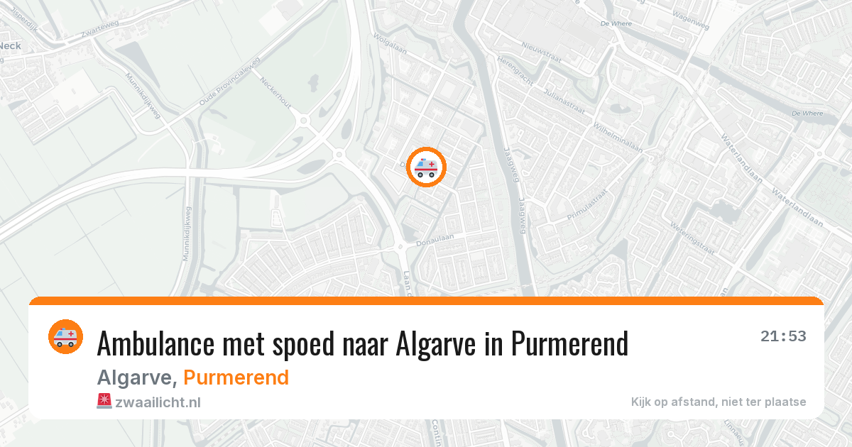 Ambulance met spoed naar Algarve in Purmerend — 4 jun 2026