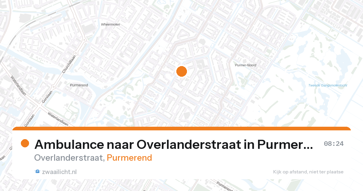 Ambulance naar Overlanderstraat in Purmerend — 15 jun 2026