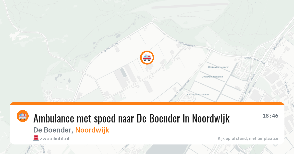 Ambulance met spoed naar De Boender in Noordwijk — 21 jan 2026