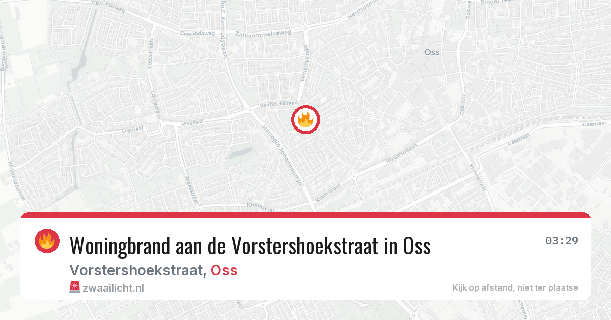 Woningbrand aan de Vorstershoekstraat in Oss — 28 jun 2026