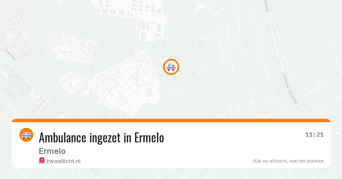 Ambulance ingezet in Ermelo — 13 aug 2026