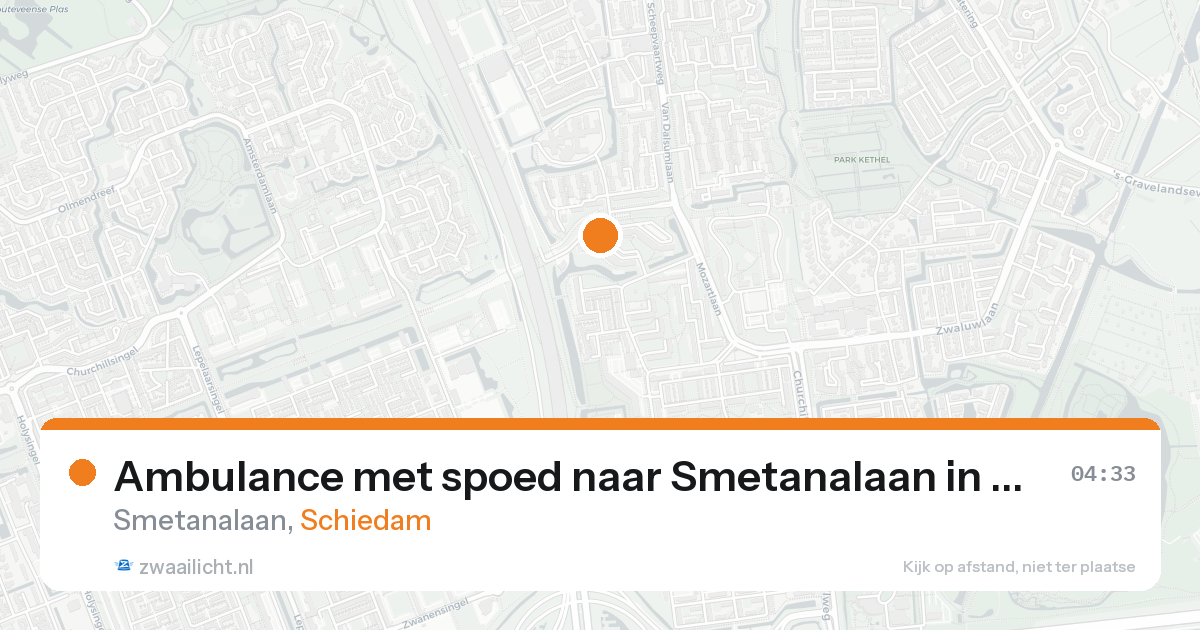 Ambulance met spoed naar Smetanalaan in Schiedam — 18 aug 2026