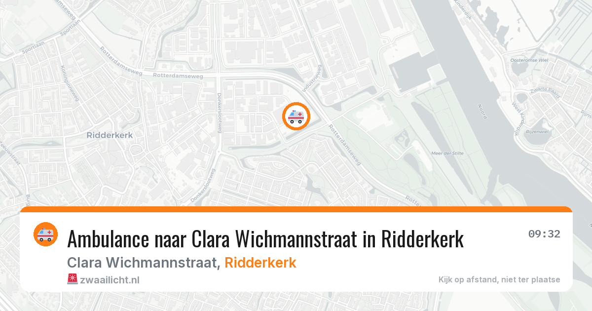 Ambulance naar Clara Wichmannstraat in Ridderkerk — 8 apr 2026