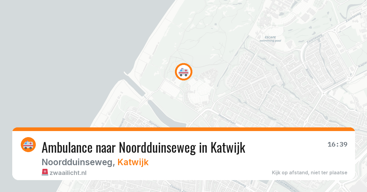 Ambulance naar Noordduinseweg in Katwijk — 22 mrt 2026