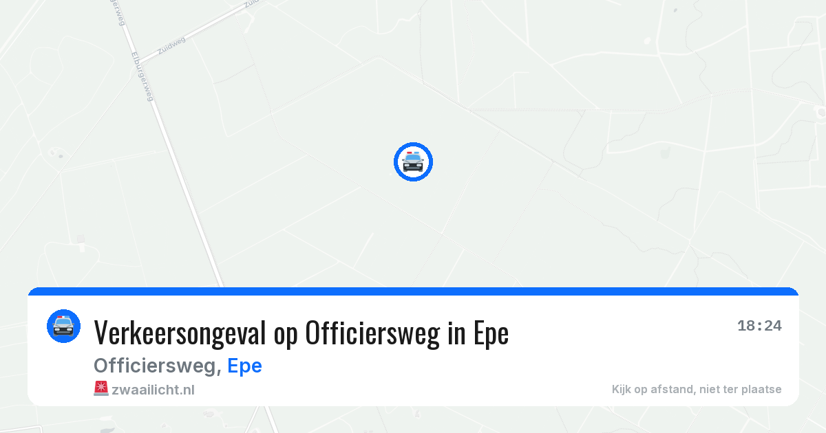 Verkeersongeval op Officiersweg in Epe — 30 jun 2026