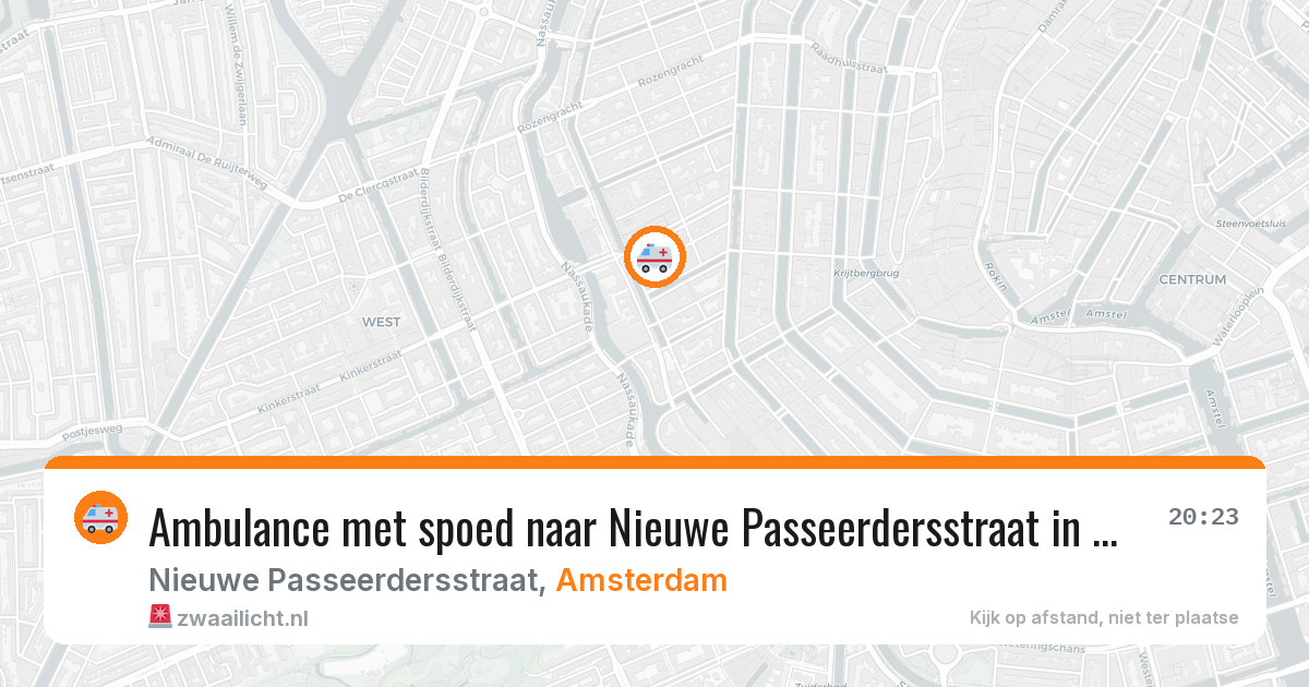 Ambulance met spoed naar Nieuwe Passeerdersstraat in Amsterdam — 3 apr 2026