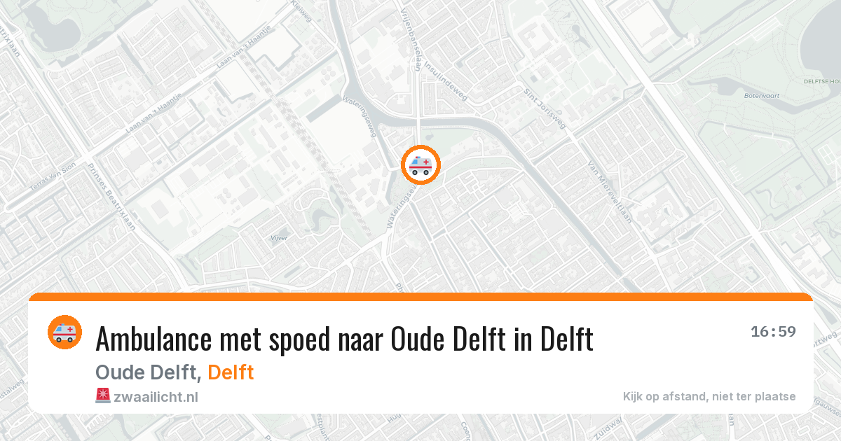 Ambulance met spoed naar Oude Delft in Delft — 15 jun 2026
