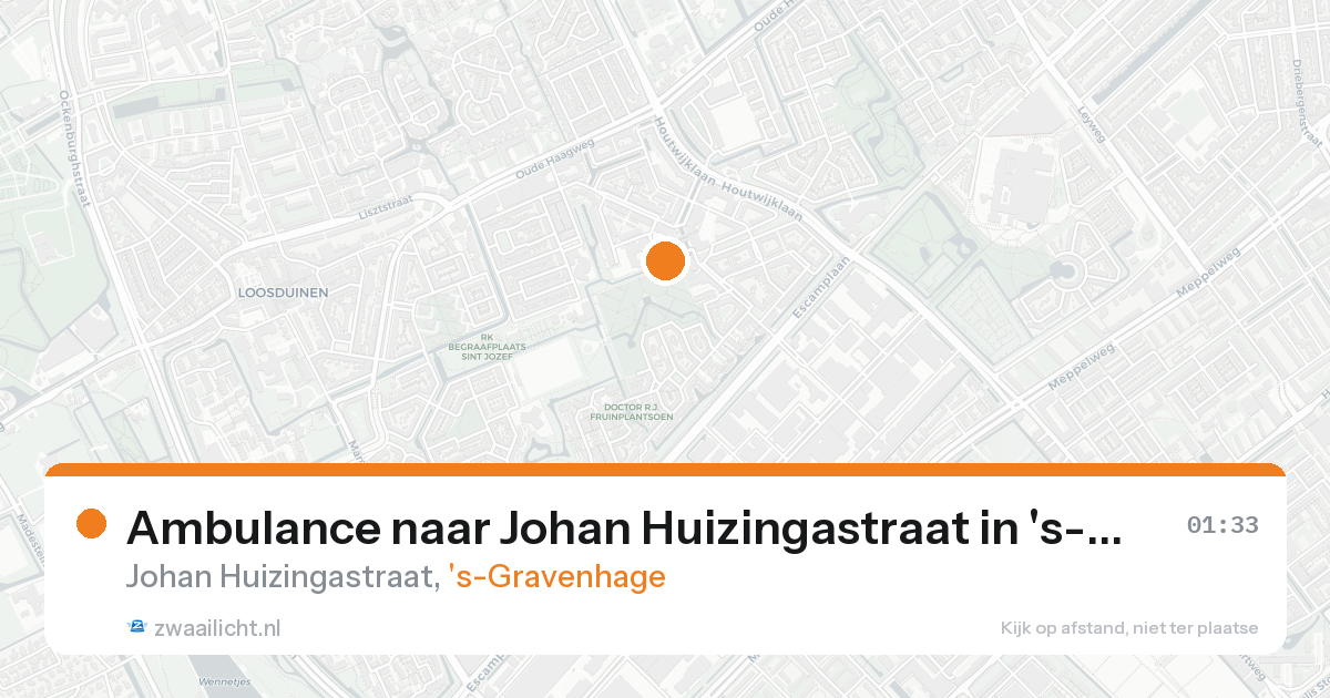 Ambulance naar Johan Huizingastraat in 's-Gravenhage — 17 aug 2026