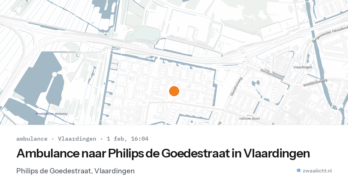 Ambulance naar Philips de Goedestraat in Vlaardingen — 1 feb 2026