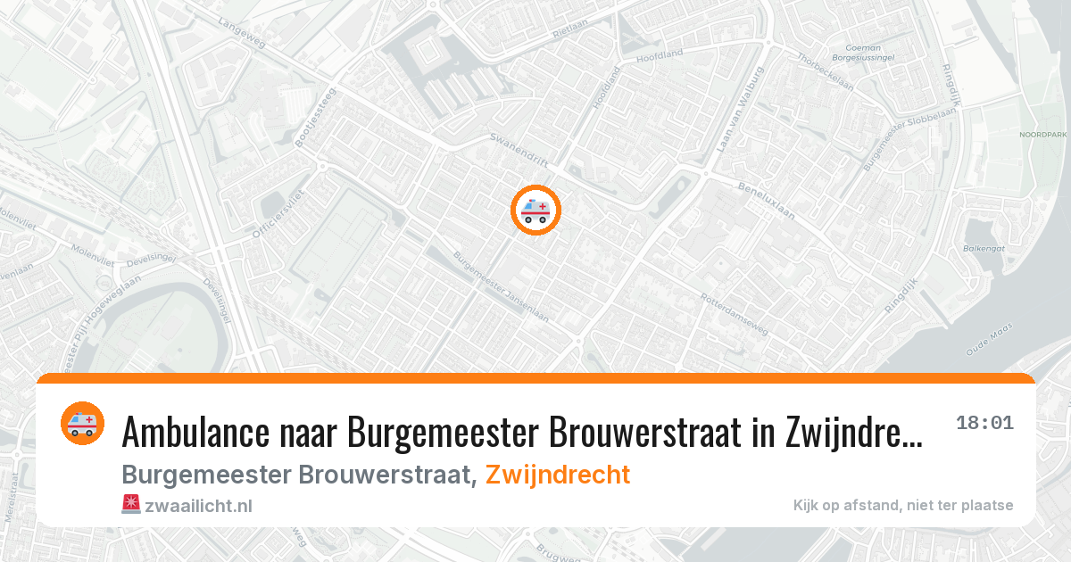 Ambulance naar Burgemeester Brouwerstraat in Zwijndrecht — 26 mrt 2026