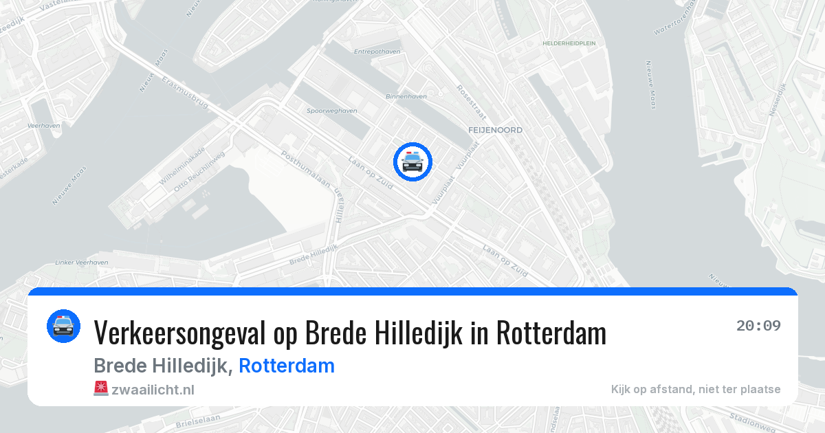 Verkeersongeval op Brede Hilledijk in Rotterdam — 29 jul 2026