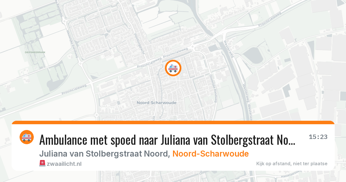 Ambulance met spoed naar Juliana van Stolbergstraat Noord in Noord-Scharwoude — 31 jan 2026