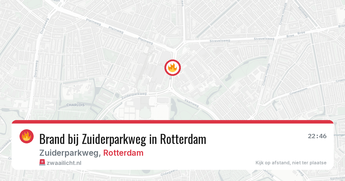 Brand bij Zuiderparkweg in Rotterdam — 29 jul 2026