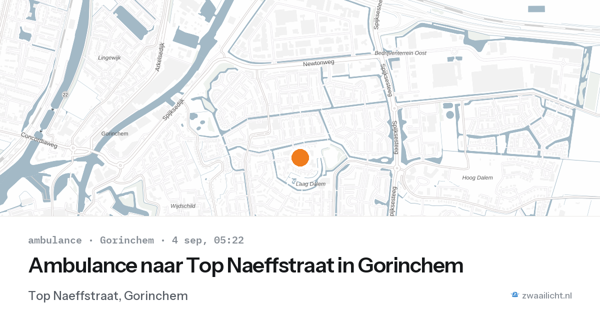 Ambulance naar Top Naeffstraat in Gorinchem — 4 sep 2026