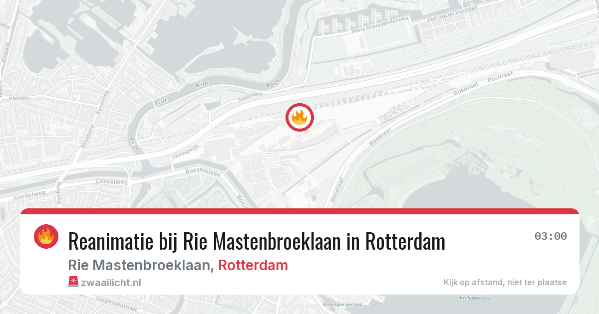 Reanimatie bij Rie Mastenbroeklaan in Rotterdam — 22 jul 2026