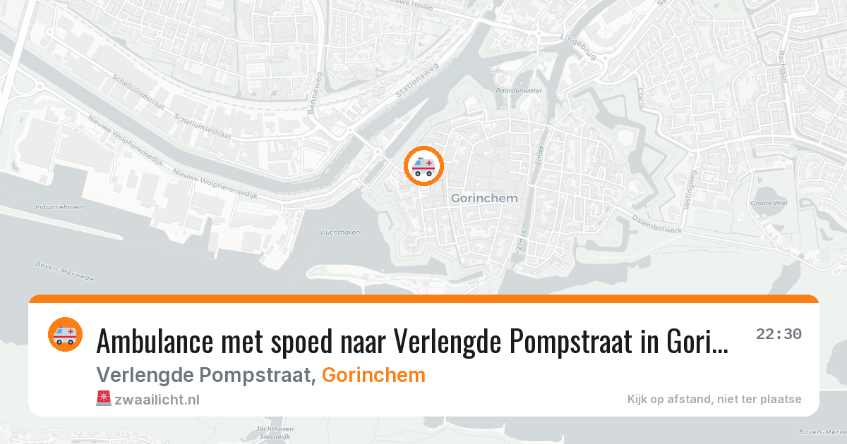 Ambulance met spoed naar Verlengde Pompstraat in Gorinchem — 13 jun 2026