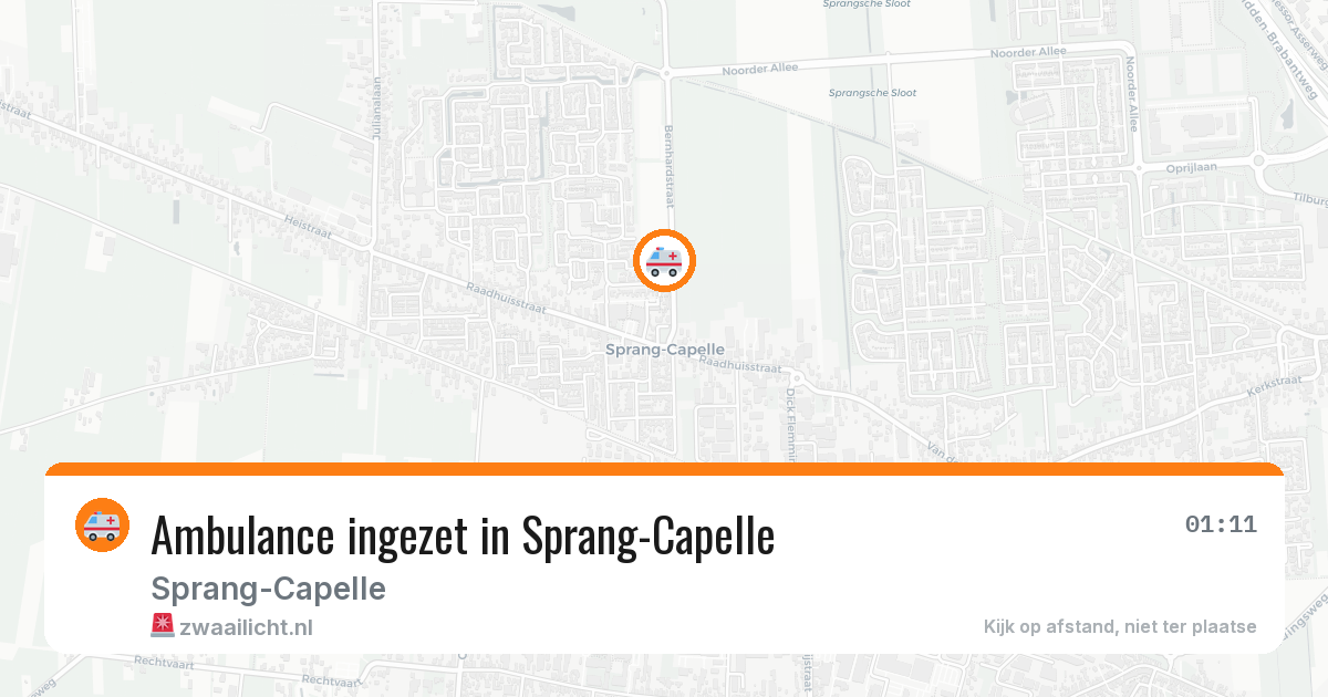 Ambulance ingezet in Sprang-Capelle — 12 jul 2026