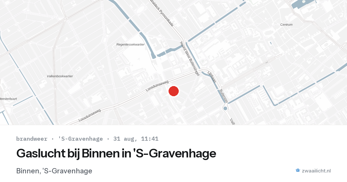Gaslucht bij Binnen in 'S-Gravenhage — 31 aug 2026