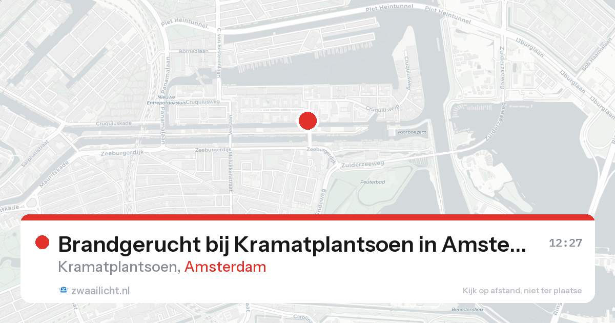 Brandgerucht bij Kramatplantsoen in Amsterdam — 24 aug 2026