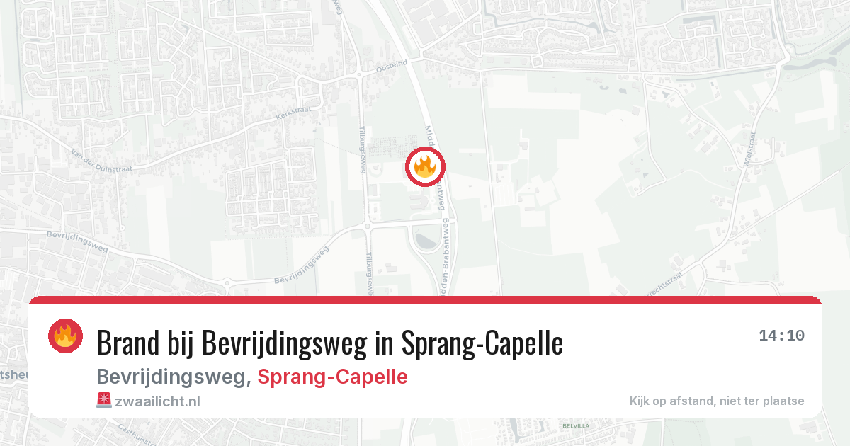 Brand bij Bevrijdingsweg in Sprang-Capelle — 31 jul 2026