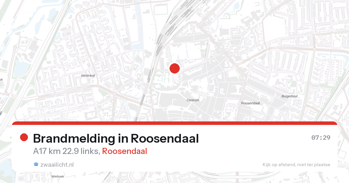 Brandmelding in Roosendaal — 15 jul 2026