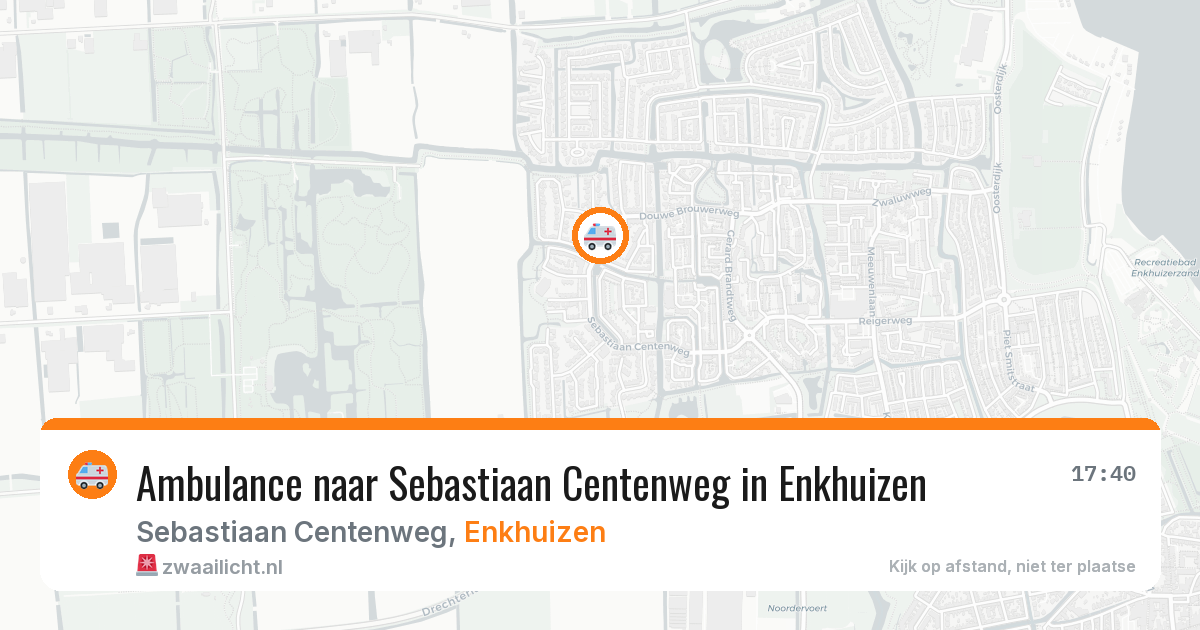 Ambulance naar Sebastiaan Centenweg in Enkhuizen — 30 mrt 2026