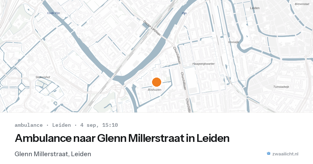 Ambulance naar Glenn Millerstraat in Leiden — 4 sep 2026