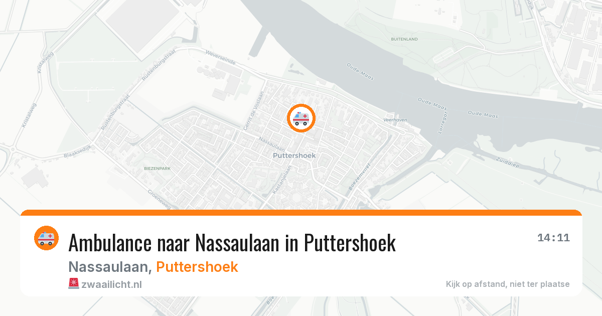 Ambulance naar Nassaulaan in Puttershoek — 11 jul 2026