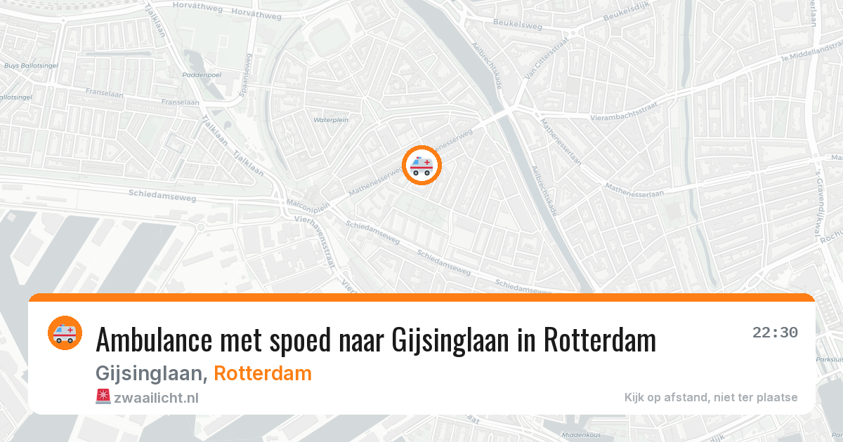 Ambulance met spoed naar Gijsinglaan in Rotterdam — 16 jul 2026