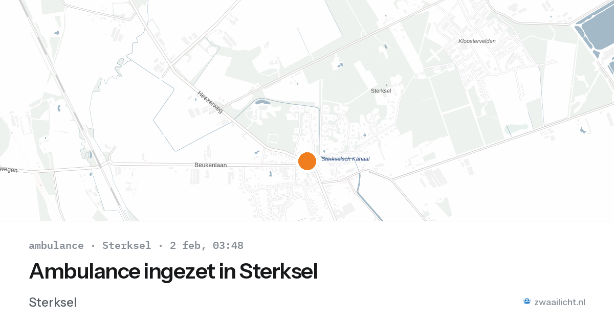 Ambulance ingezet in Sterksel — 2 feb 2026