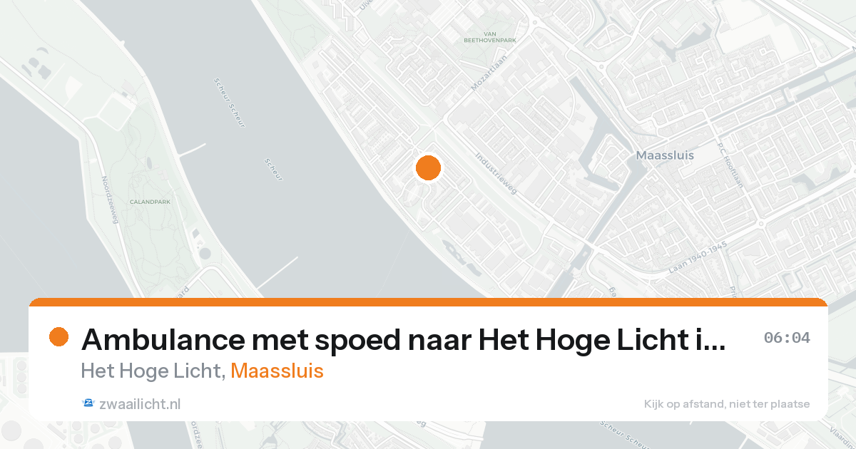 Ambulance met spoed naar Het Hoge Licht in Maassluis — 23 mei 2026