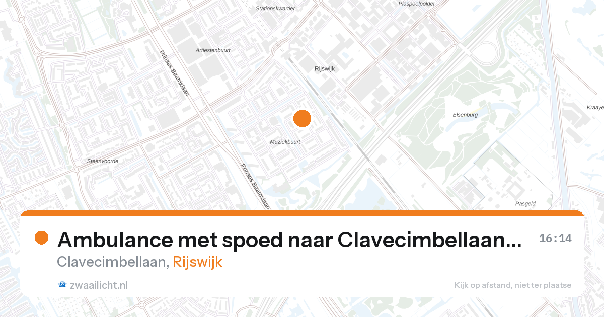 Ambulance met spoed naar Clavecimbellaan in Rijswijk — 27 aug 2026