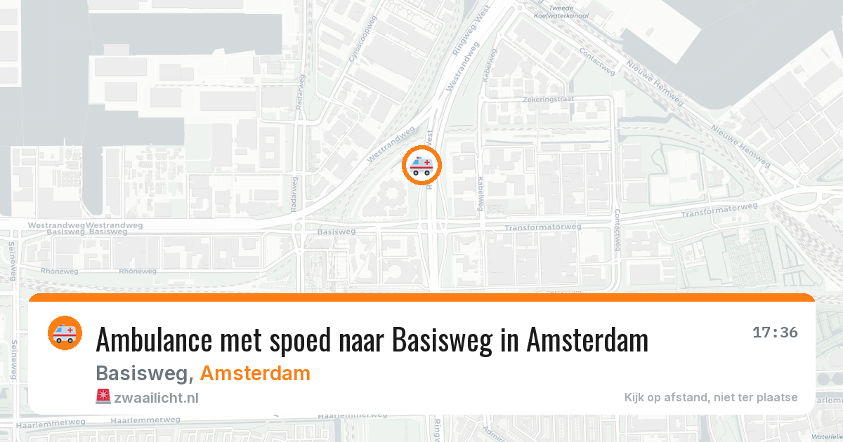 Ambulance met spoed naar Basisweg in Amsterdam — 20 apr 2026