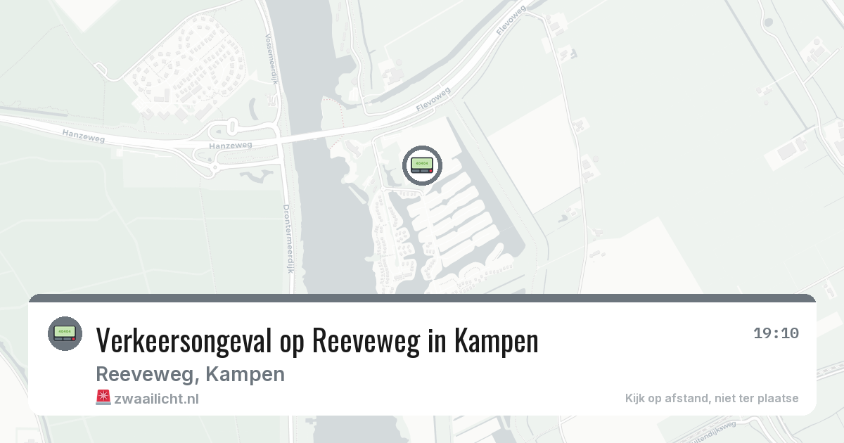Verkeersongeval op Reeveweg in Kampen — 13 aug 2026