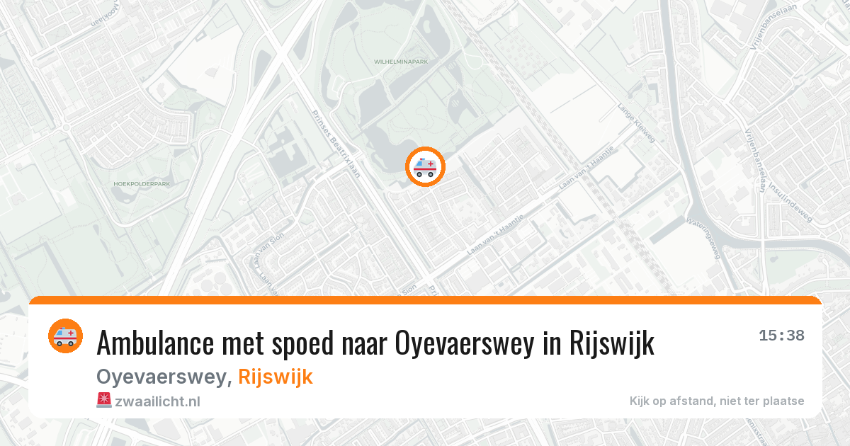 Ambulance met spoed naar Oyevaerswey in Rijswijk — 25 mei 2026
