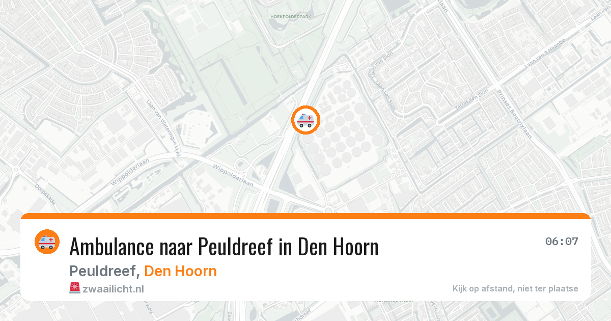 Ambulance naar Peuldreef in Den Hoorn — 6 apr 2026