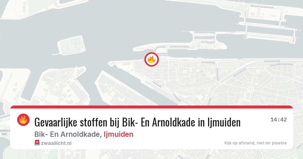 Gevaarlijke stoffen bij Bik- En Arnoldkade in Ijmuiden — 13 aug 2026