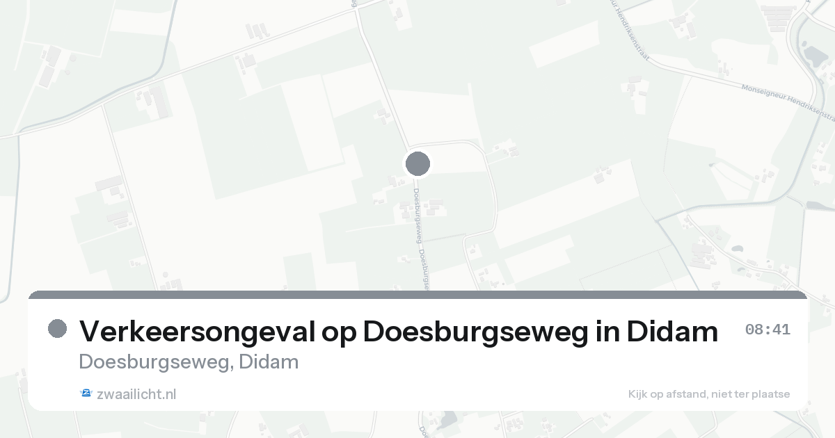 Verkeersongeval op Doesburgseweg in Didam — 17 aug 2026