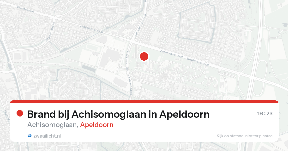 Brand bij Achisomoglaan in Apeldoorn — 14 aug 2026