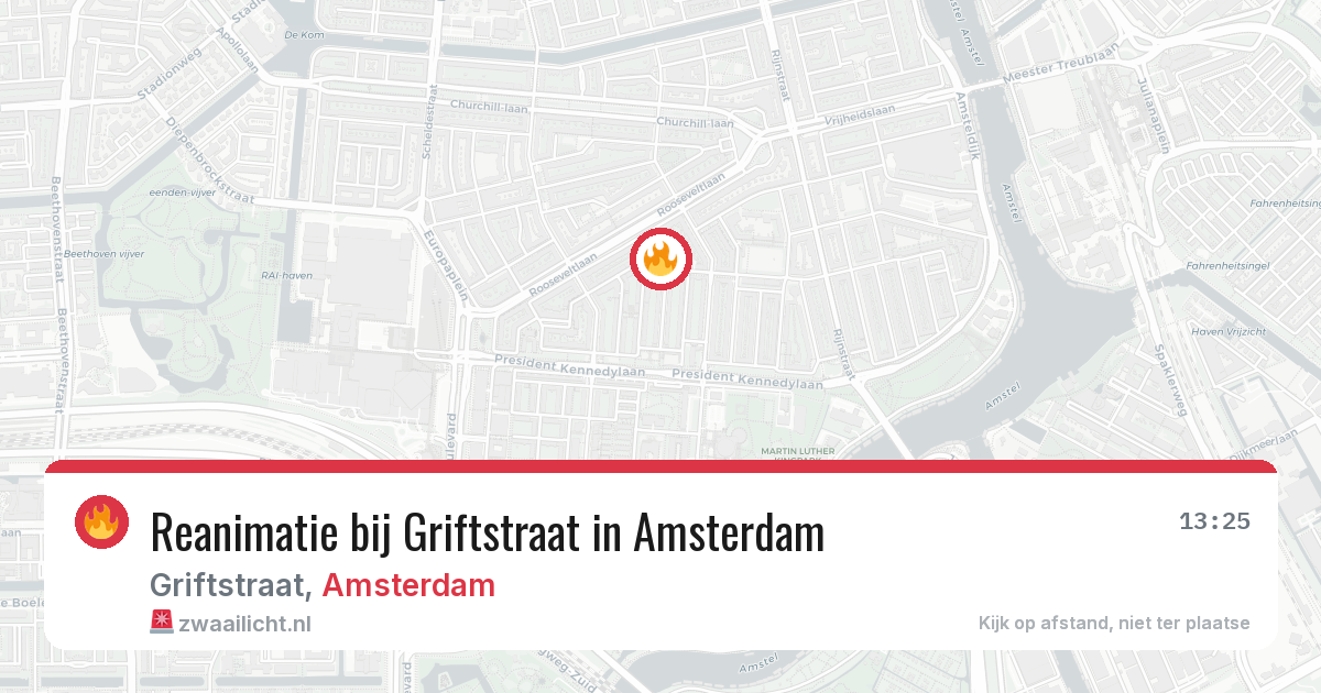 Reanimatie bij Griftstraat in Amsterdam — 9 aug 2026
