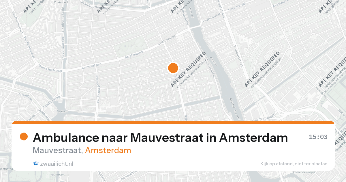 Ambulance naar Mauvestraat in Amsterdam — 26 aug 2026