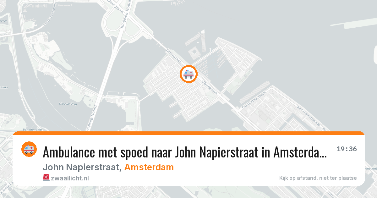 Ambulance met spoed naar John Napierstraat in Amsterdam — 9 apr 2026