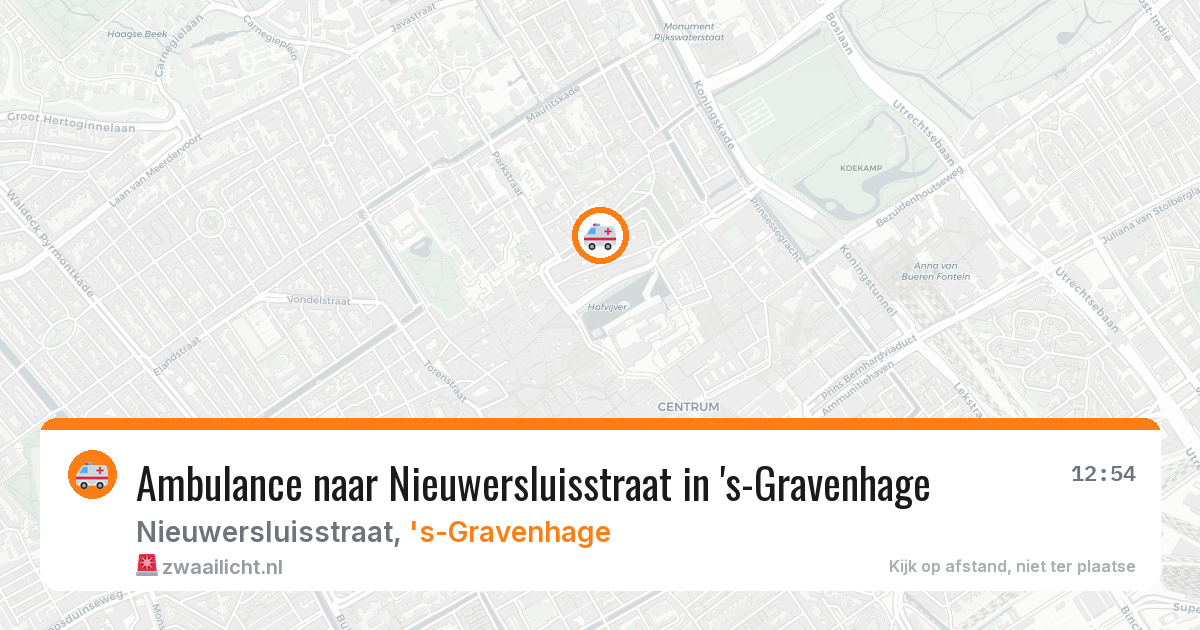 Ambulance naar Nieuwersluisstraat in 's-Gravenhage — 5 feb 2026
