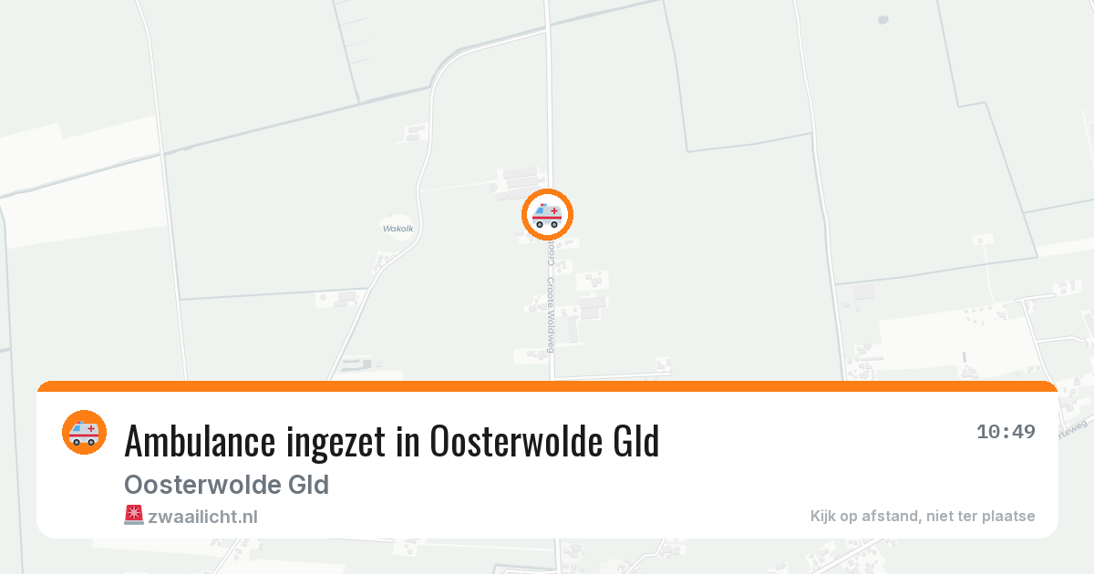 Ambulance ingezet in Oosterwolde Gld — 11 aug 2026