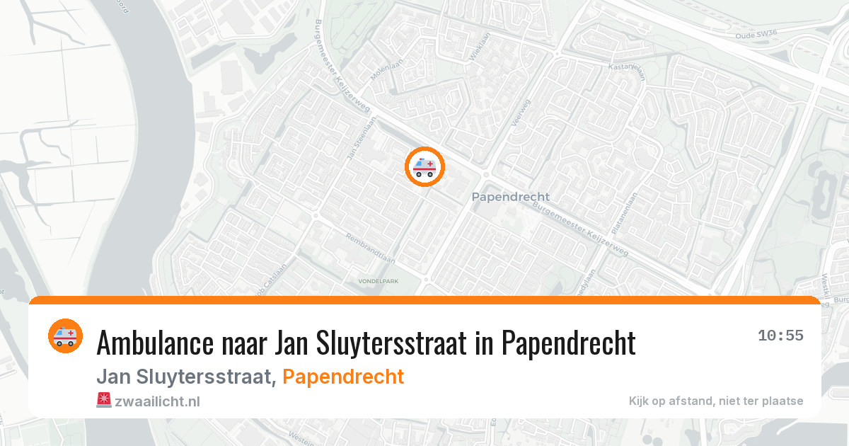 Ambulance naar Jan Sluytersstraat in Papendrecht — 17 jul 2026