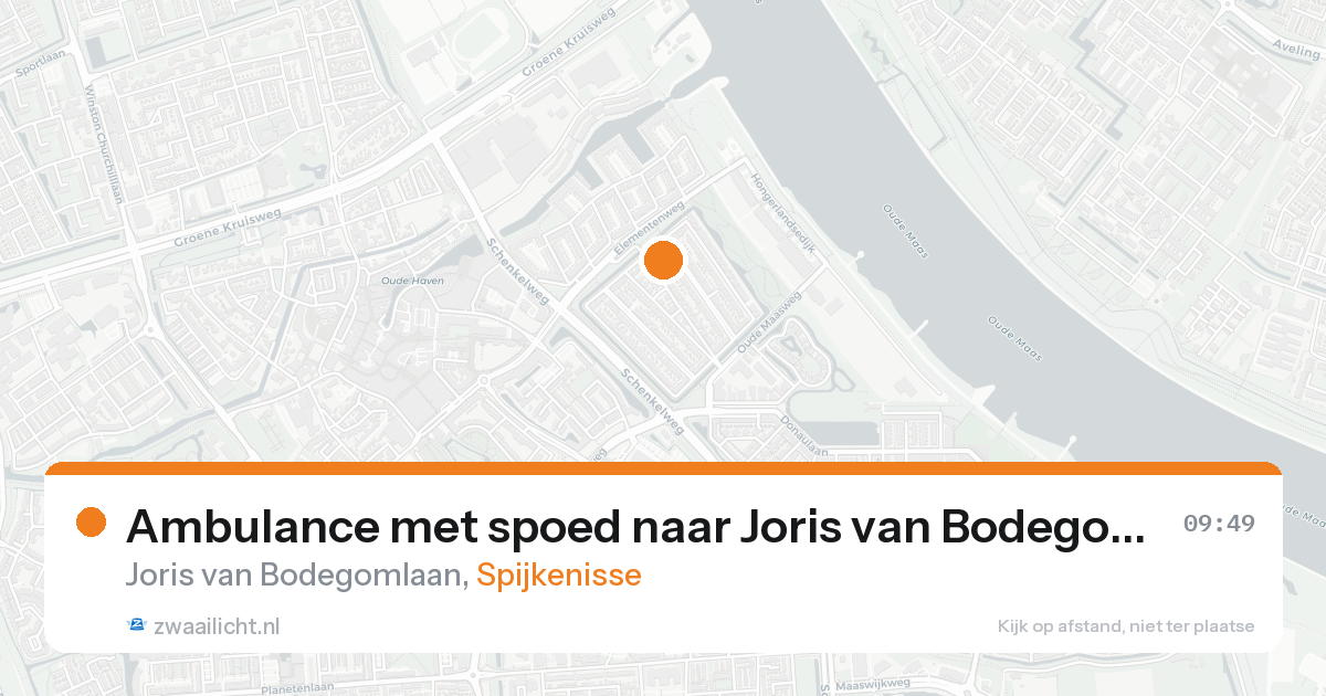 Ambulance met spoed naar Joris van Bodegomlaan in Spijkenisse — 10 jul 2026