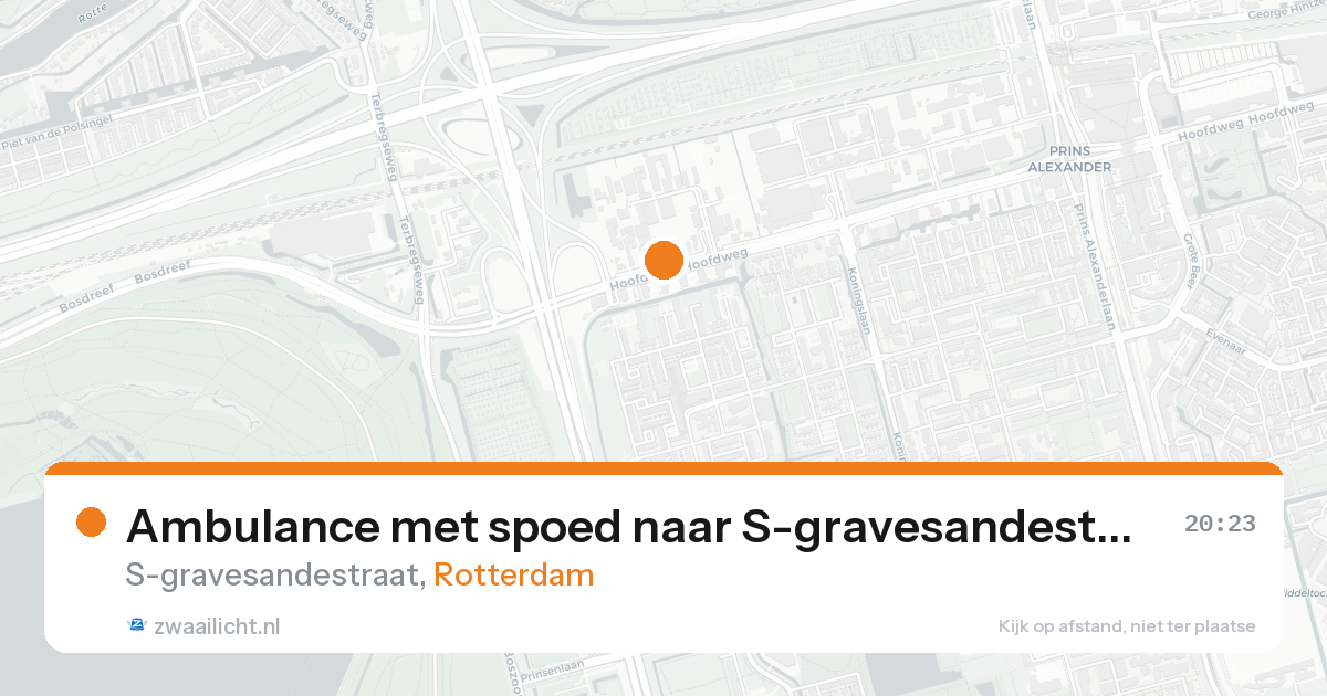 Ambulance met spoed naar S-gravesandestraat in Rotterdam — 17 aug 2026
