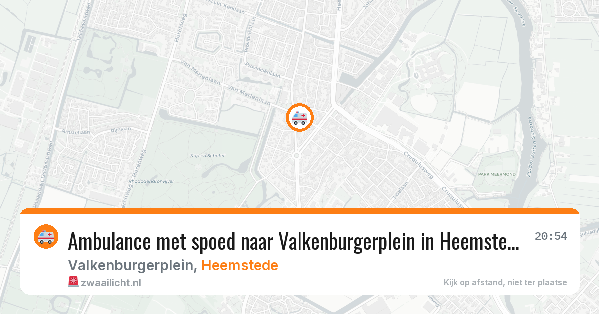 Ambulance met spoed naar Valkenburgerplein in Heemstede — 1 jul 2026