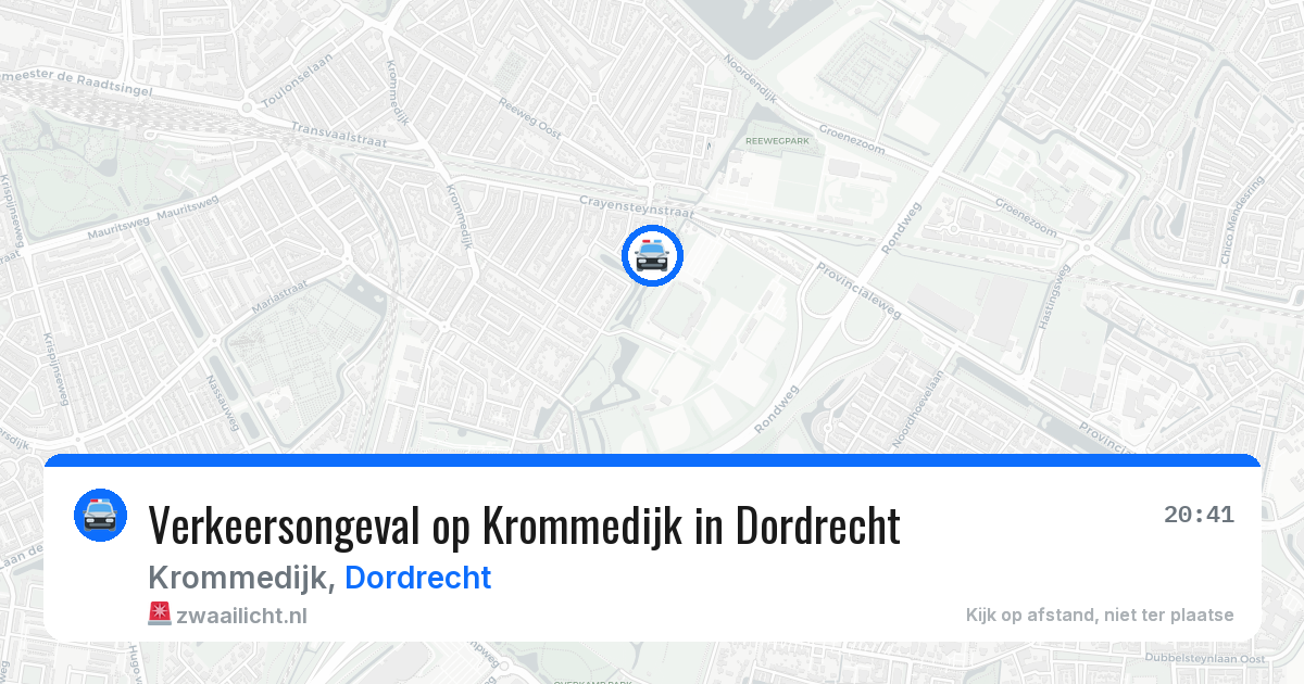 Verkeersongeval op Krommedijk in Dordrecht — 11 feb 2026